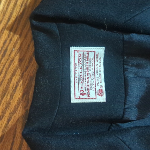 Vtg Pendleton Black Wool Blazer Classic Old Money NWT Sz S 10P - Picture 10 of 14
